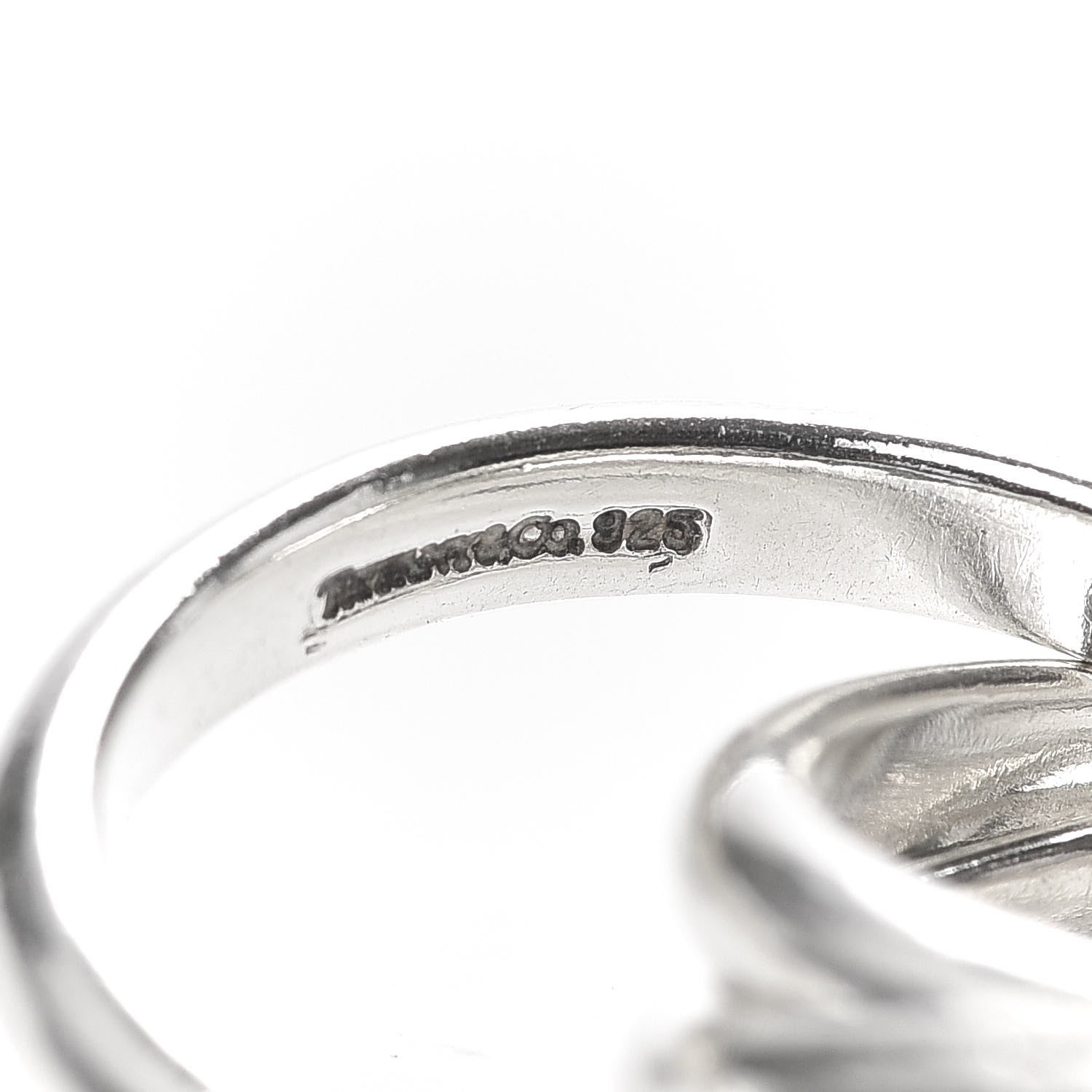 Tiffany Sterling Silver Interlocking Ring 52 6 4 of 4