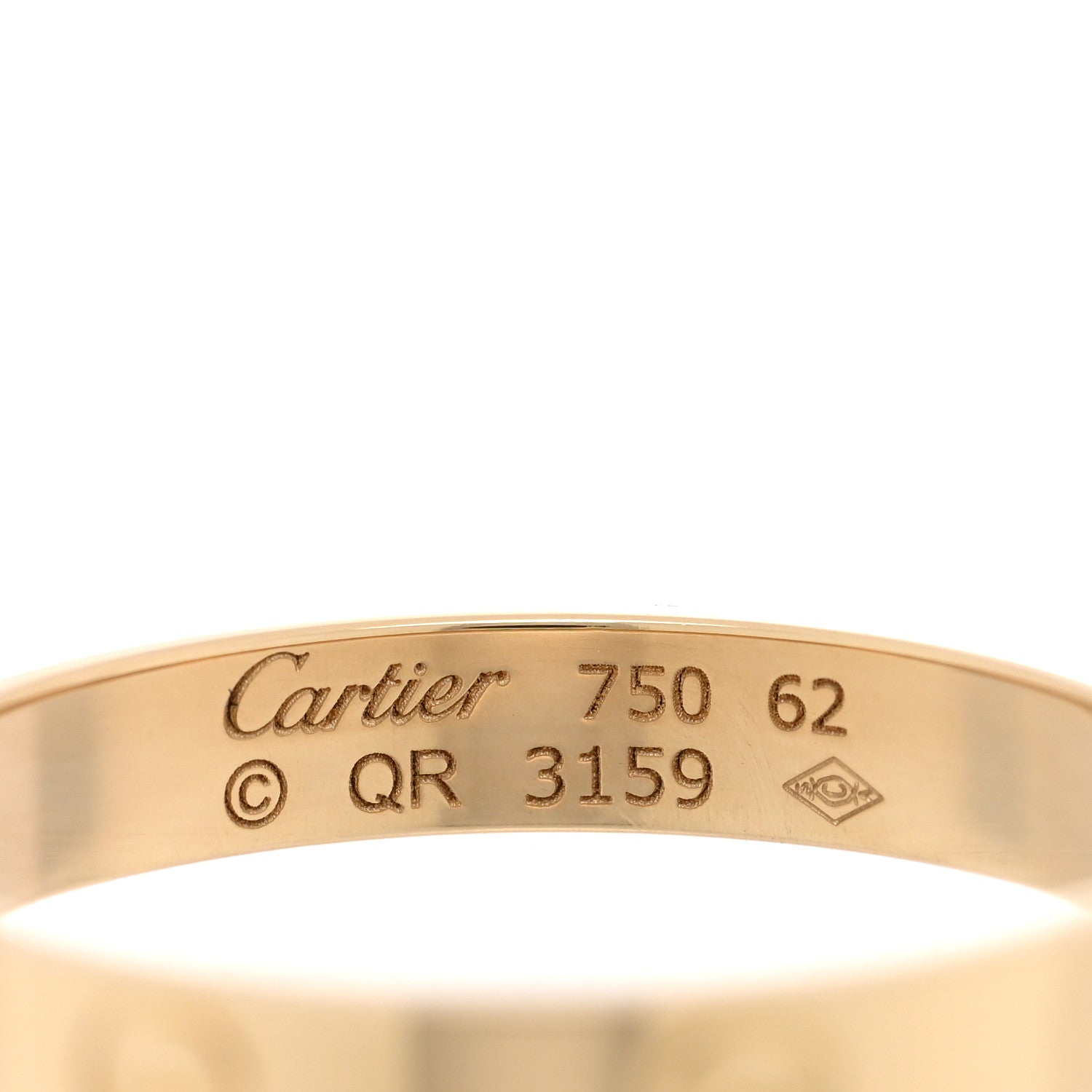 Cartier 18K Yellow Gold 3.5mm LOVE Wedding Band Ring 62 10 4 of 6