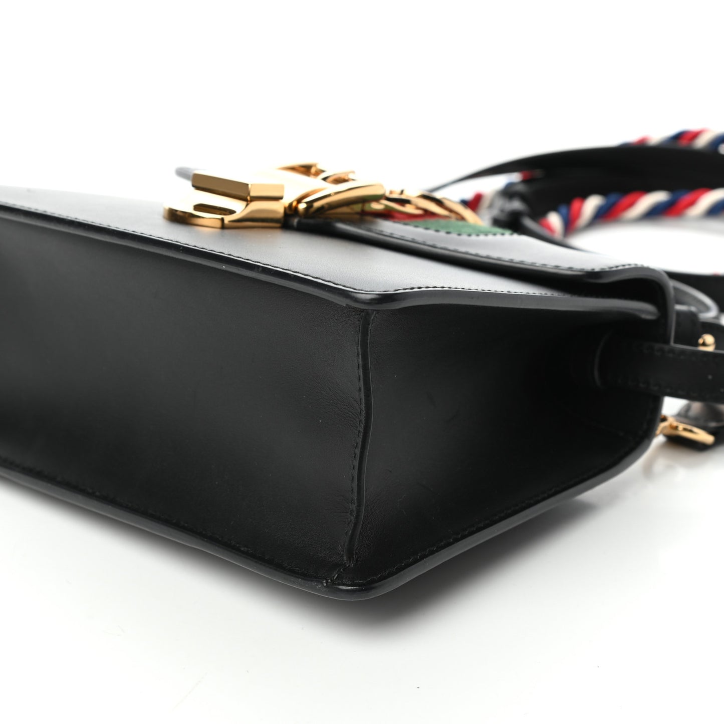 Calfskin Mini Sylvie Top Handle Bag Black