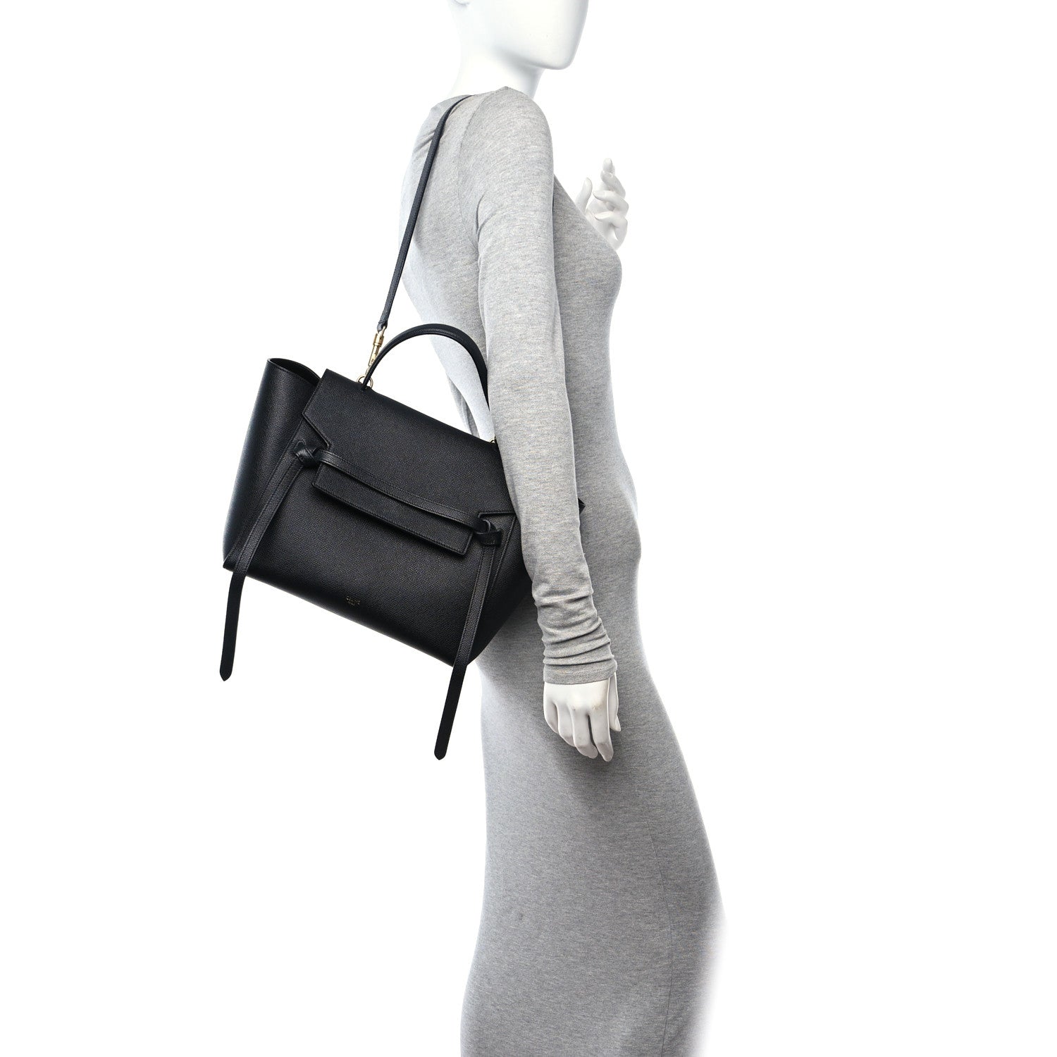 Celine Grained Calfskin Mini Belt Bag Black 2 of 11