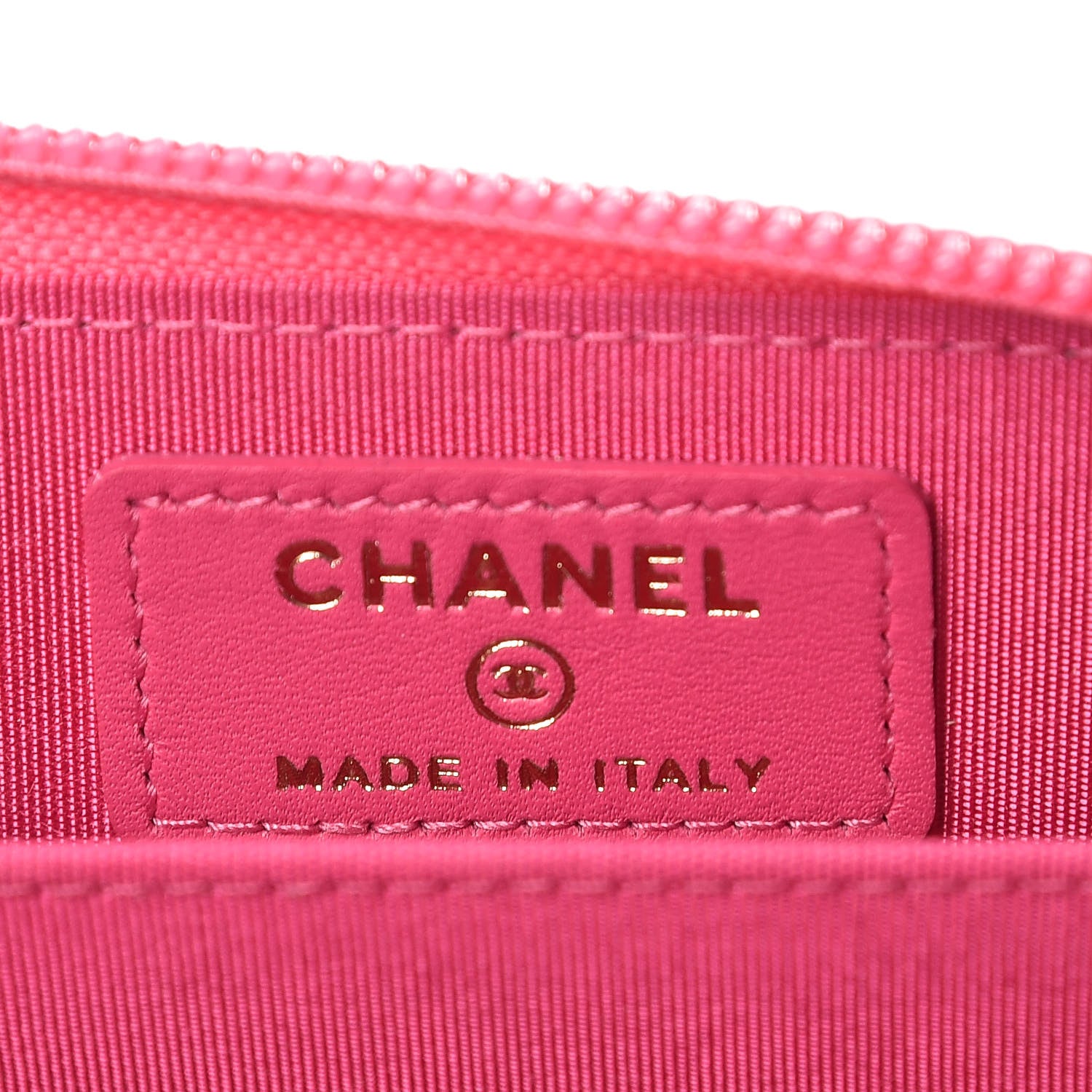 Chanel Lambskin Quilted Boy Zip Around Coin Purse Wallet Fuchsia 6 of 8