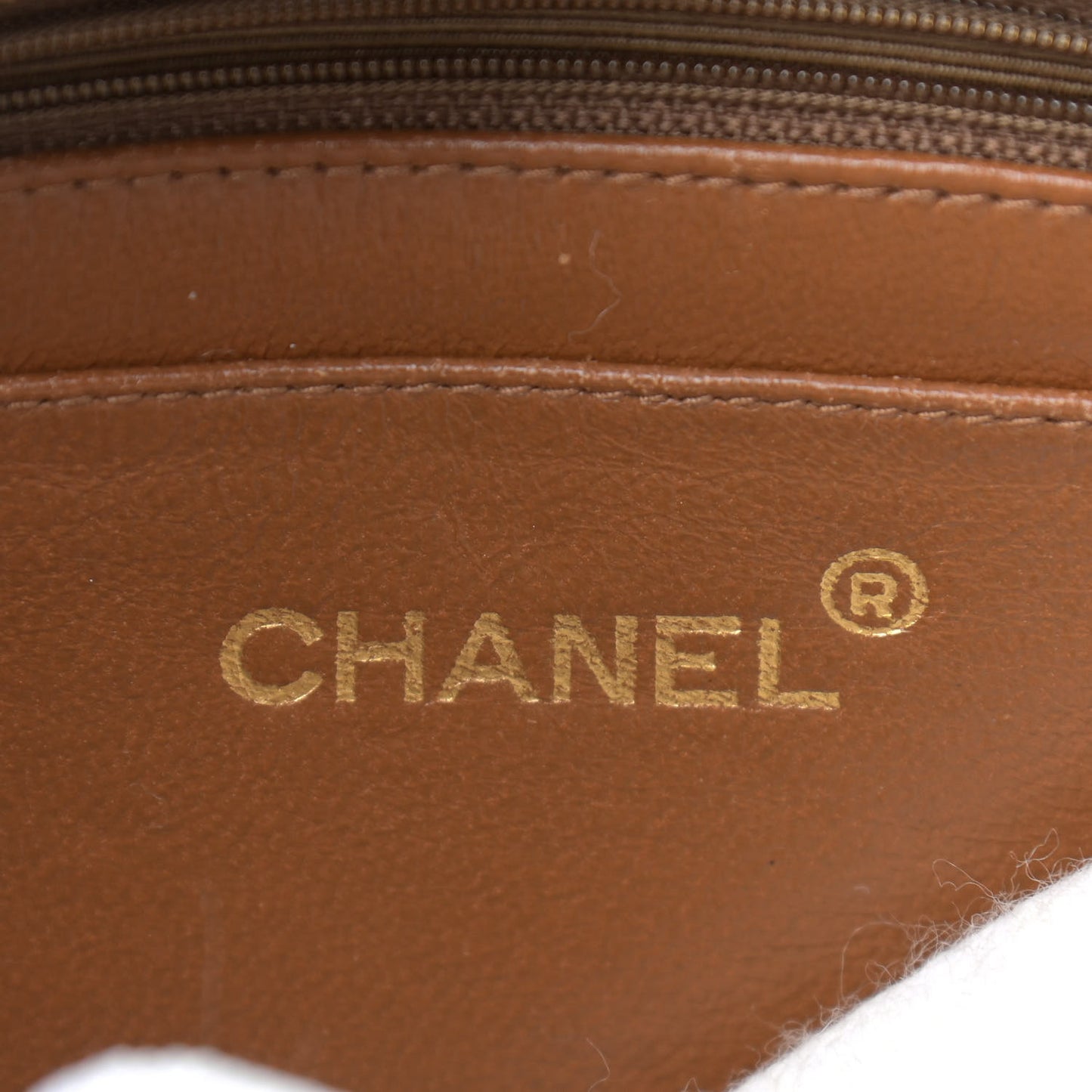 Lambskin Quilted Shoulder Bag Brown