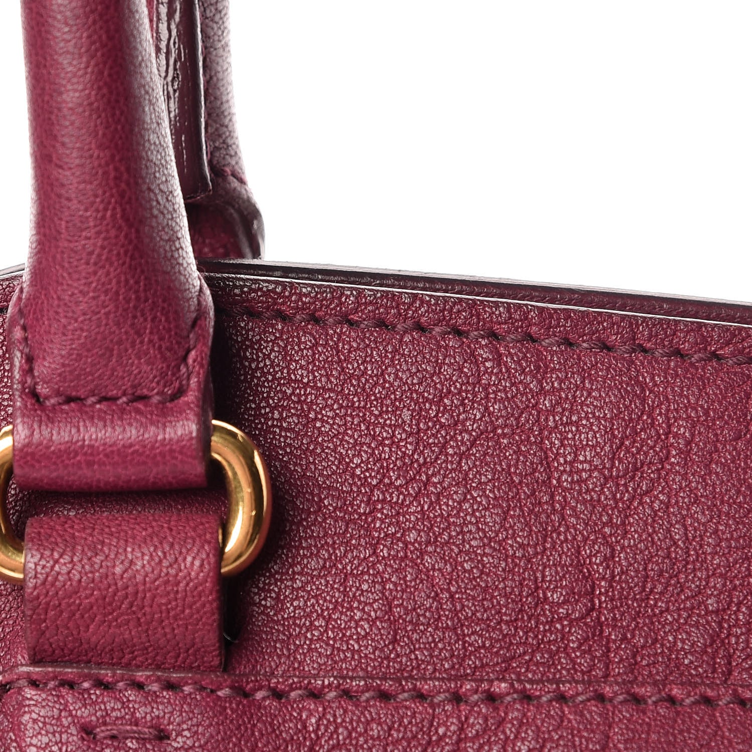 Saint Laurent Sheepskin Medium Cabas ChYc Black Cherry 19 of 20