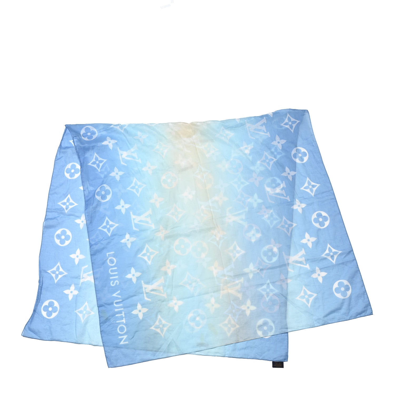 Louis Vuitton Cotton Gradient Monogram By The Pool Pareo Stole  Blue 2 of 4