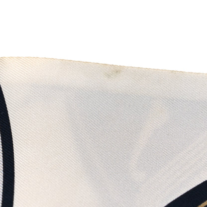 Hermes Silk Ex-Libris Twilly White Marine Gris 5 of 5