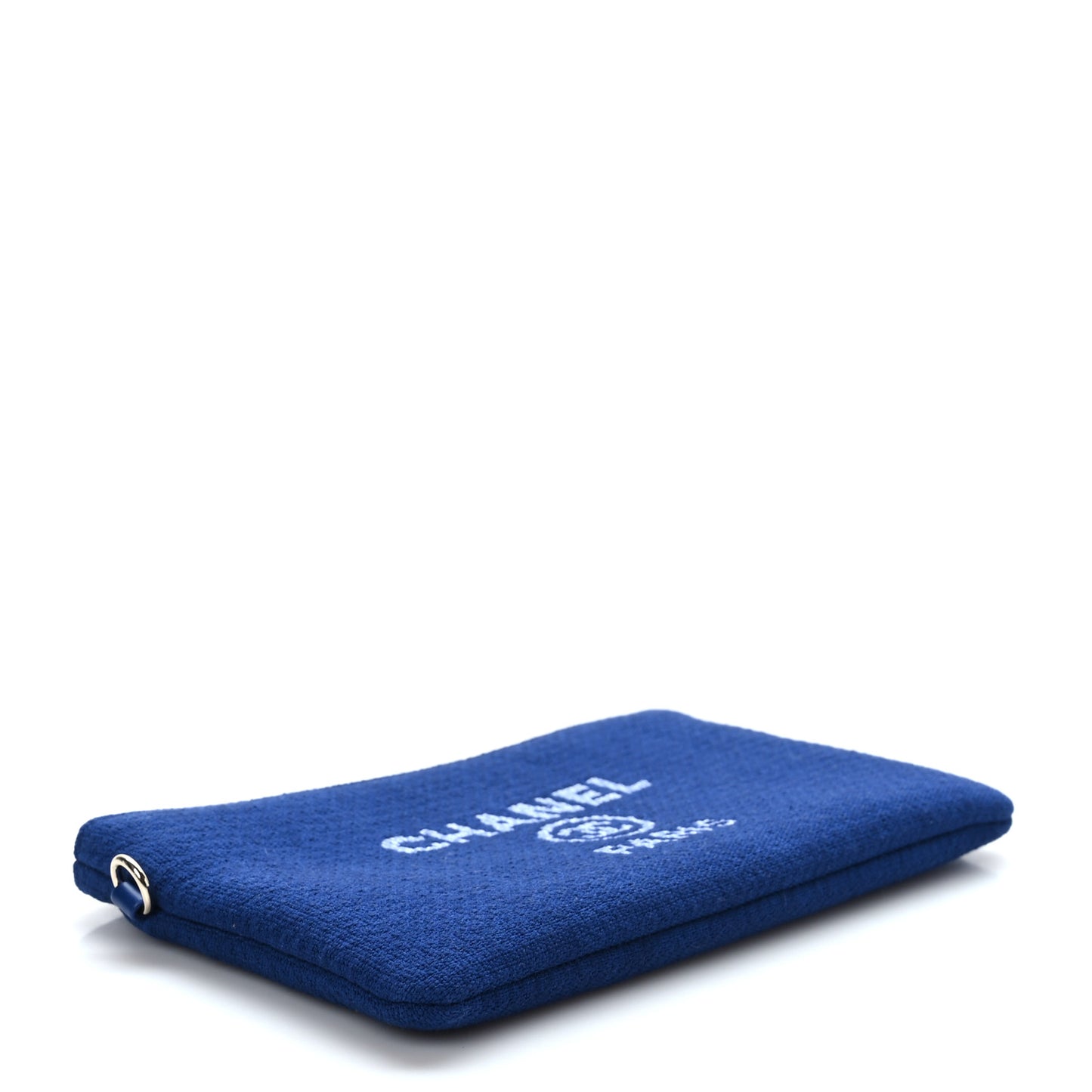 Mixed Fibers Small Deauville Pouch Blue