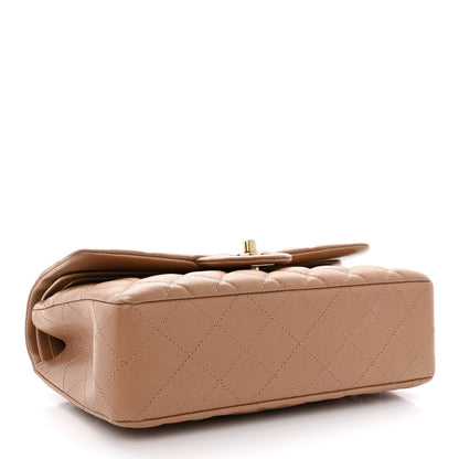 Chanel Caviar Quilted Small Double Flap Dark Beige 4 of 13