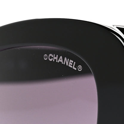 Chanel Acetate Pearl Cat Eye CC Sunglasses 5481-H-A Black 6 of 7