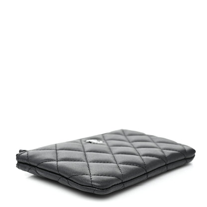 Chanel Pearly Lambskin Quilted Small Cosmetic Case So Black 4 of 8
