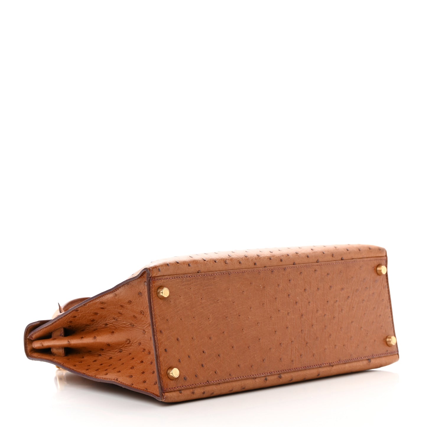Ostrich Kelly Sellier 32 Gold