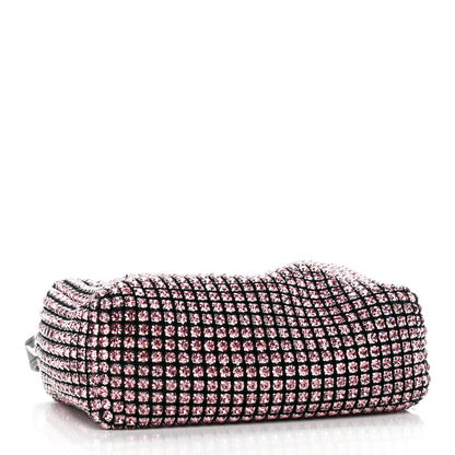 Alexander Wang Mesh Crystal Rhinestone Mini Heiress Pouch Pink 3 of 9