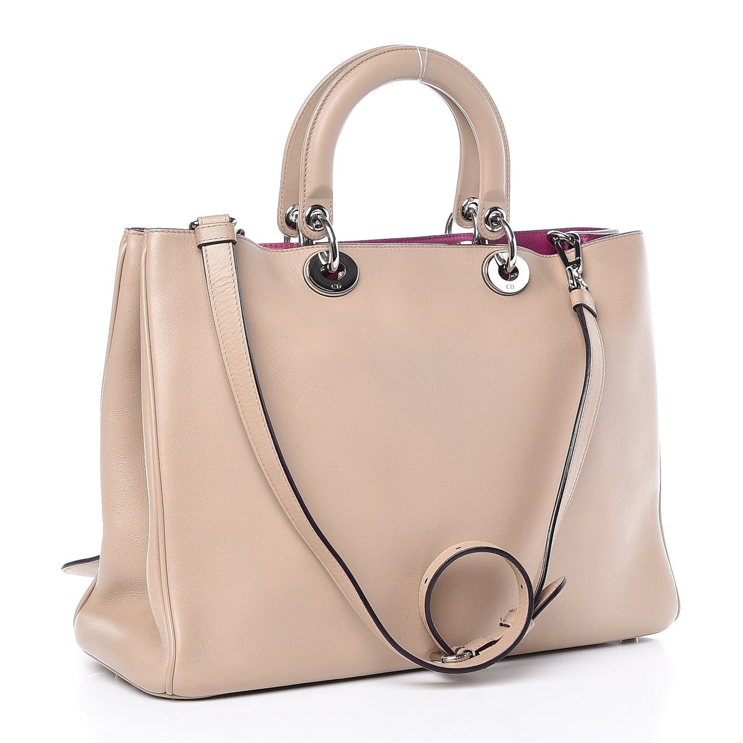 Smooth Calfskin Large Diorissimo Tote Beige