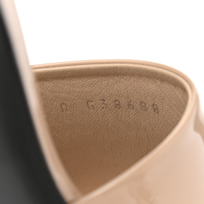 Chanel Patent CC Mules 38.5 Beige Black 9 of 9