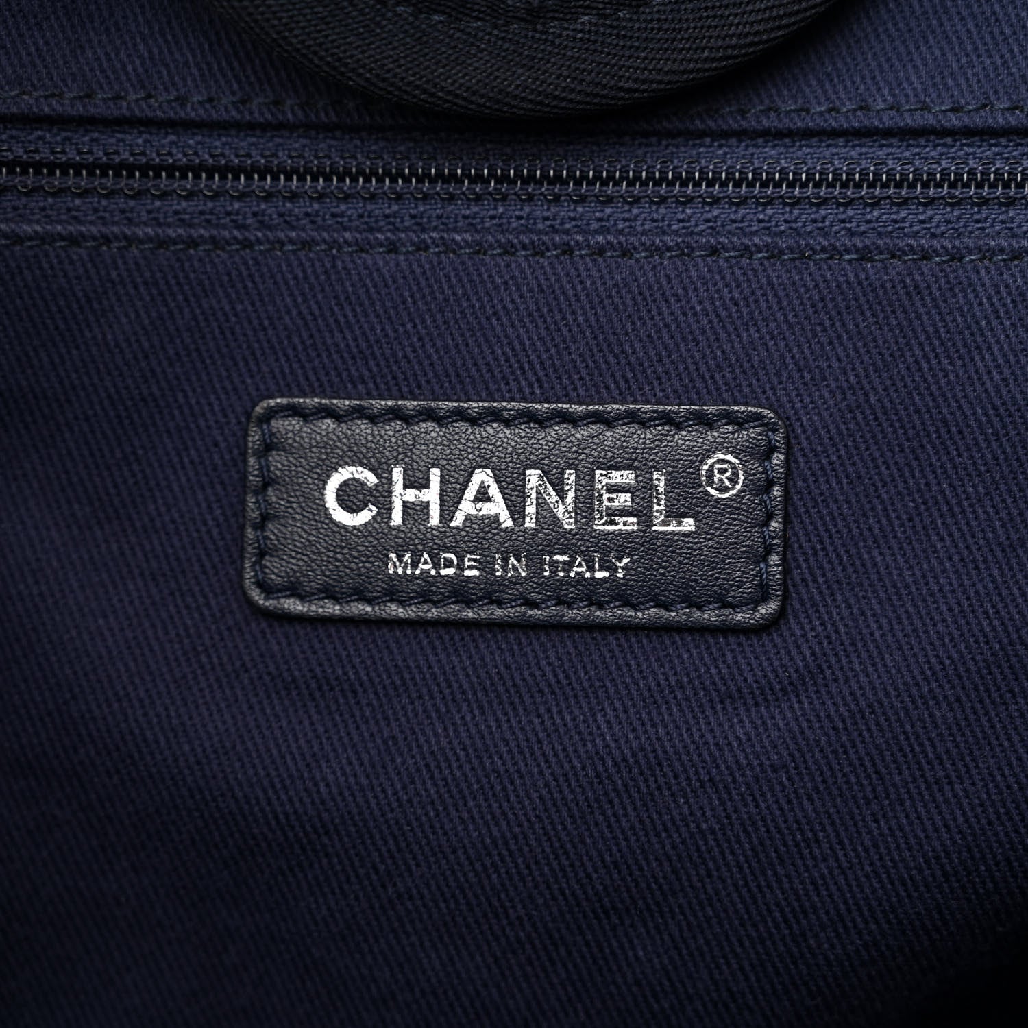 Chanel Canvas Sequin Medium Deauville Tote Navy 6 of 11