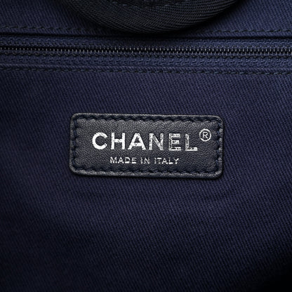 Chanel Canvas Sequin Medium Deauville Tote Navy 6 of 11