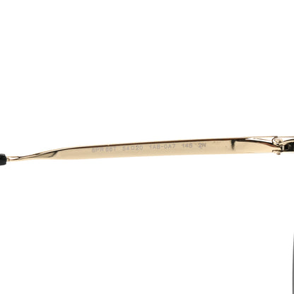 Prada Horn Metal Cinema Sunglasses SPR66T Black 6 of 9