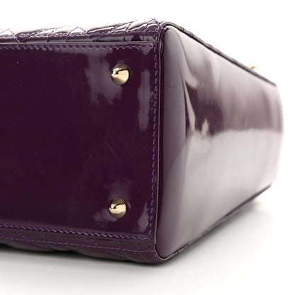 Christian Dior Patent Cannage Medium Lady Dior Purple 10 of 16