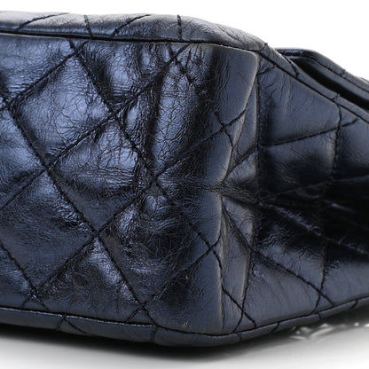 Chanel Metallic Calfskin Quilted 2.55 Reissue 226 Flap Dark Navy Blue 10 of 10