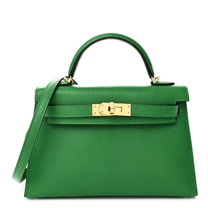 Hermes Chevre Mysore Mini Kelly Sellier 20 Bambou 1 of 9