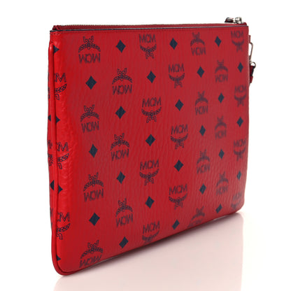 MCM Visetos Stark Wristlet Pouch Red 3 of 8