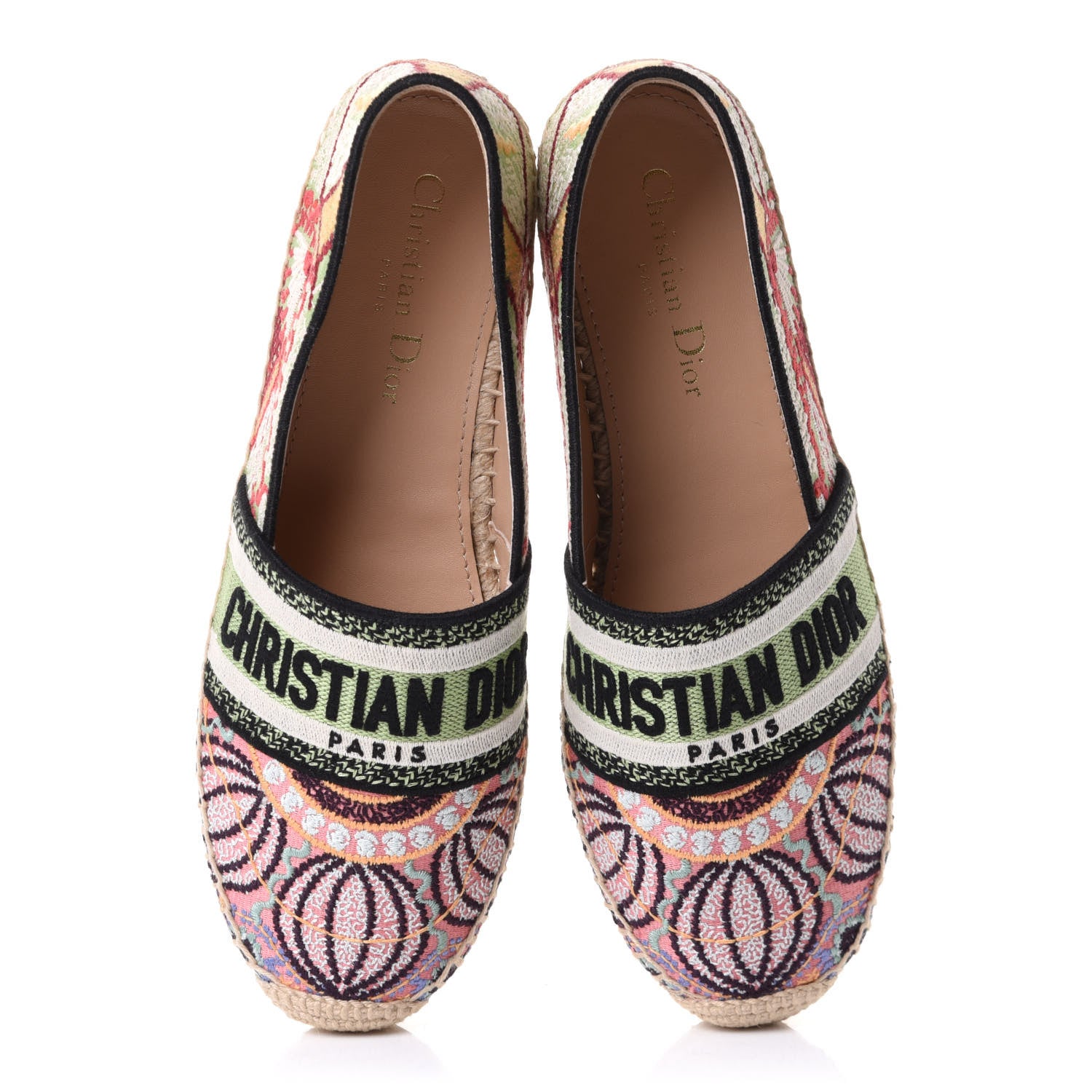 Christian Dior Embroidered Dior In Lights Granville Espadrille 38 Multicolor 5 of 10