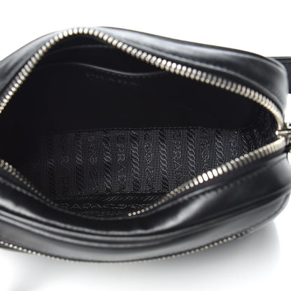 Prada Soft Calfskin Impunture Diagramme Belt Bag Black 6 of 9