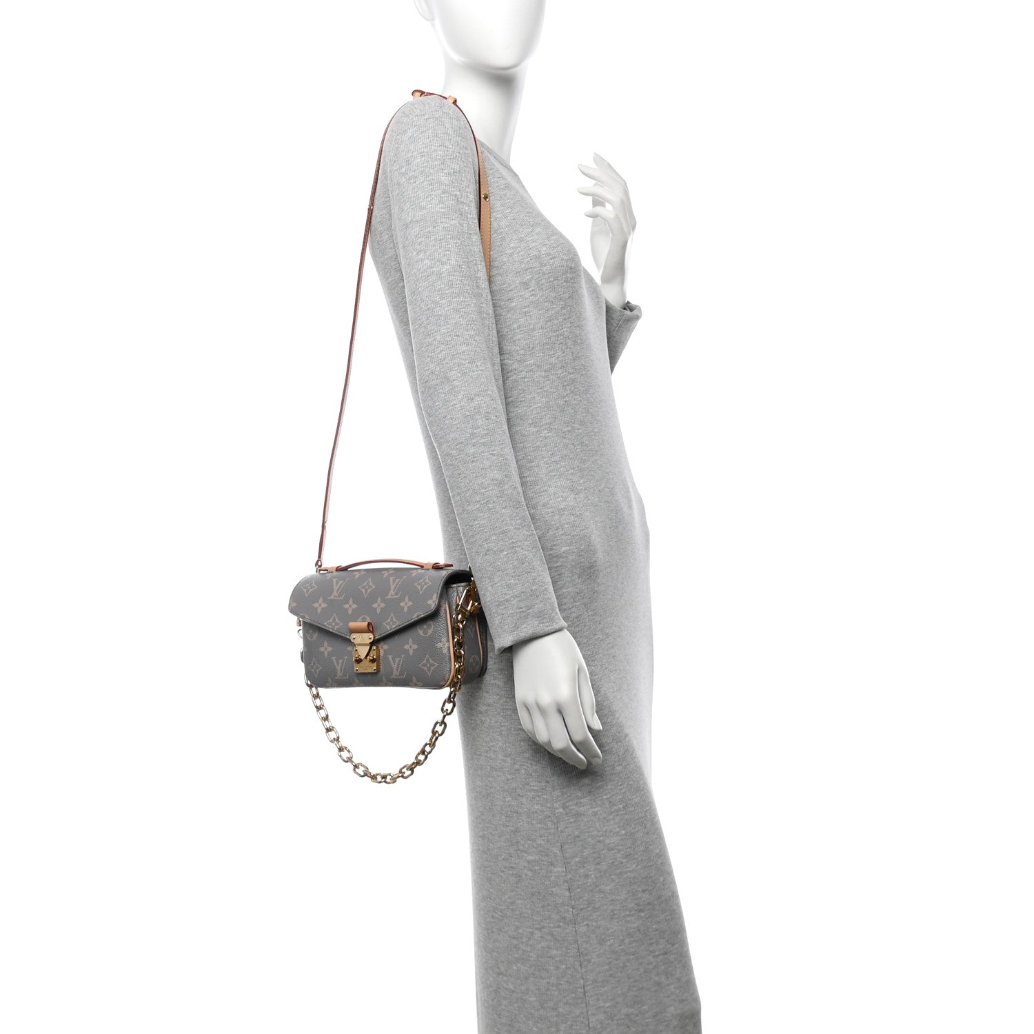 Louis Vuitton Monogram Pochette Metis East West Trianon Gray 2 of 9