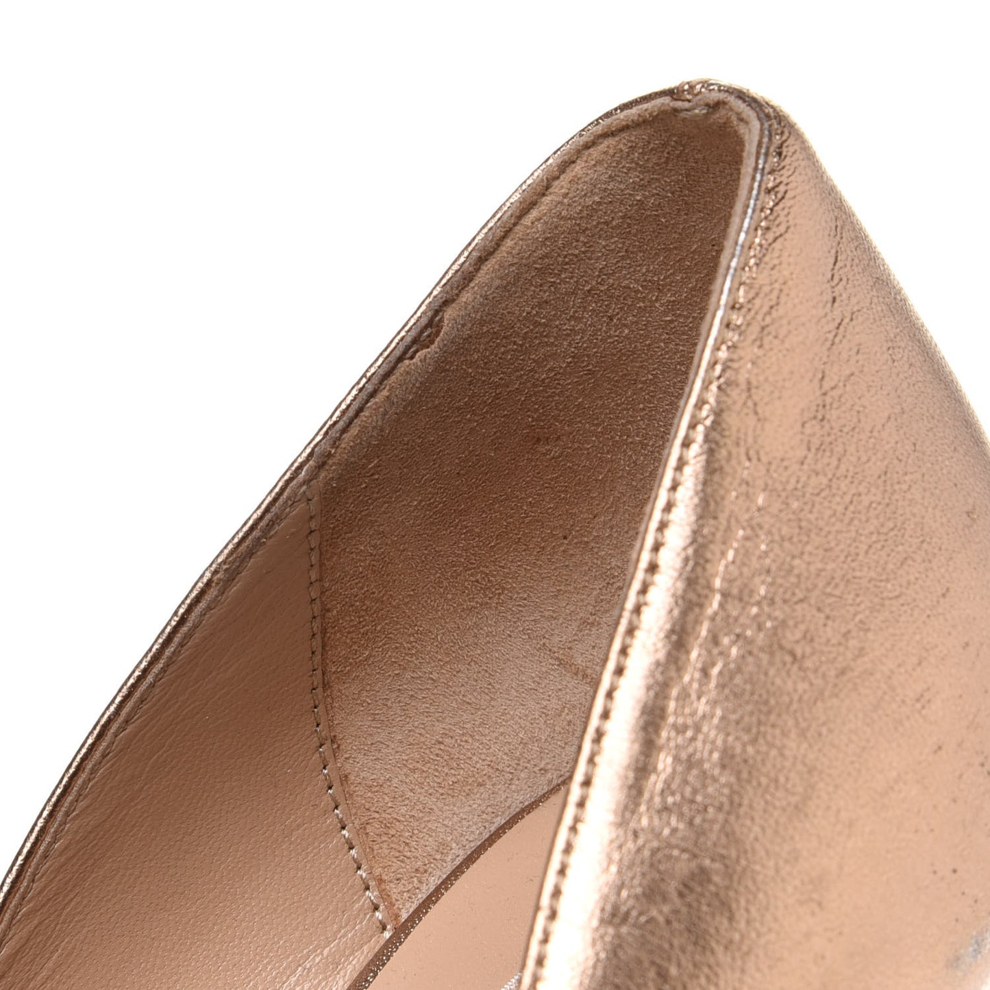 Metallic Nappa Couture Bow Peep Toe 25/120mm Platform Pumps 38 Light Bronze