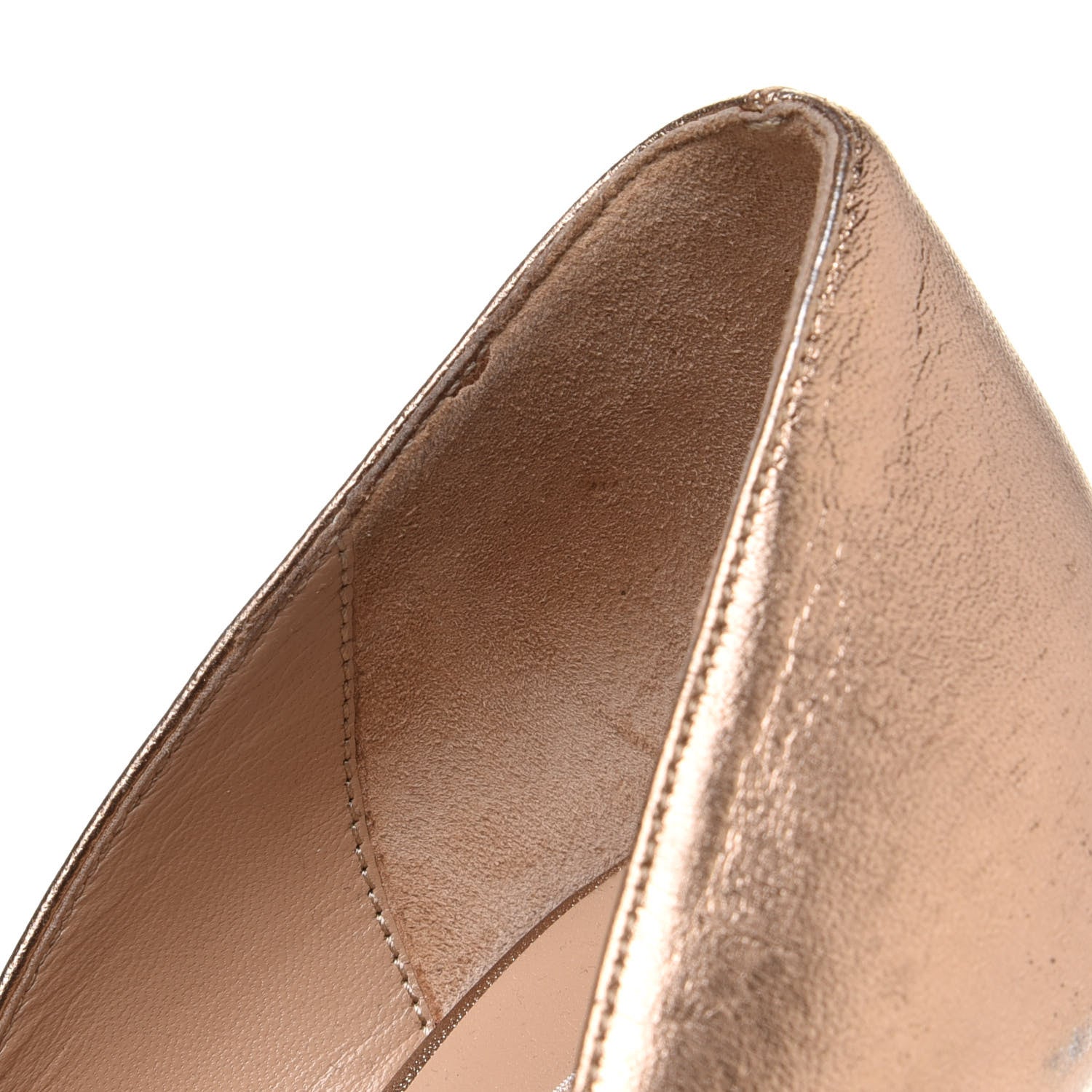 Valentino Garavani Metallic Nappa Couture Bow Peep Toe 25/120mm Platform Pumps 38 Light Bronze 8 of 9