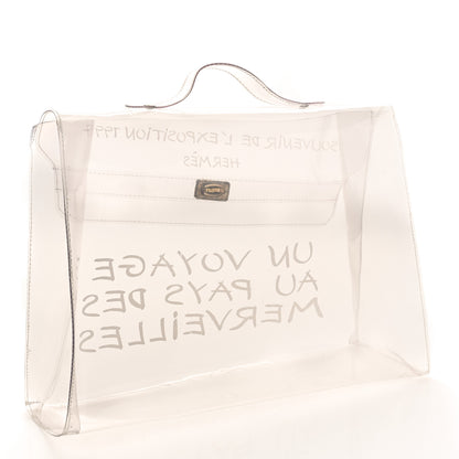 Hermes Vinyl Souvenir De L'Exposition Kelly Transparent 2 of 8