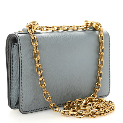 Christian Dior Grained Calfskin Mini J'Adior Chain Flap Bag Sky Blue 3 of 10