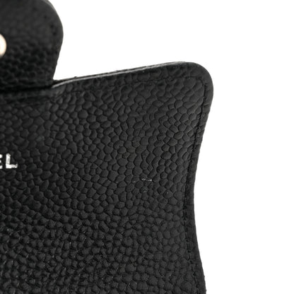 Chanel Caviar Quilted Flap Card Holder Wallet Black 9 of 12