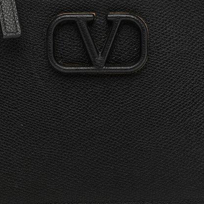 Valentino Garavani Grainy Calfskin VSling Clutch Black 7 of 9