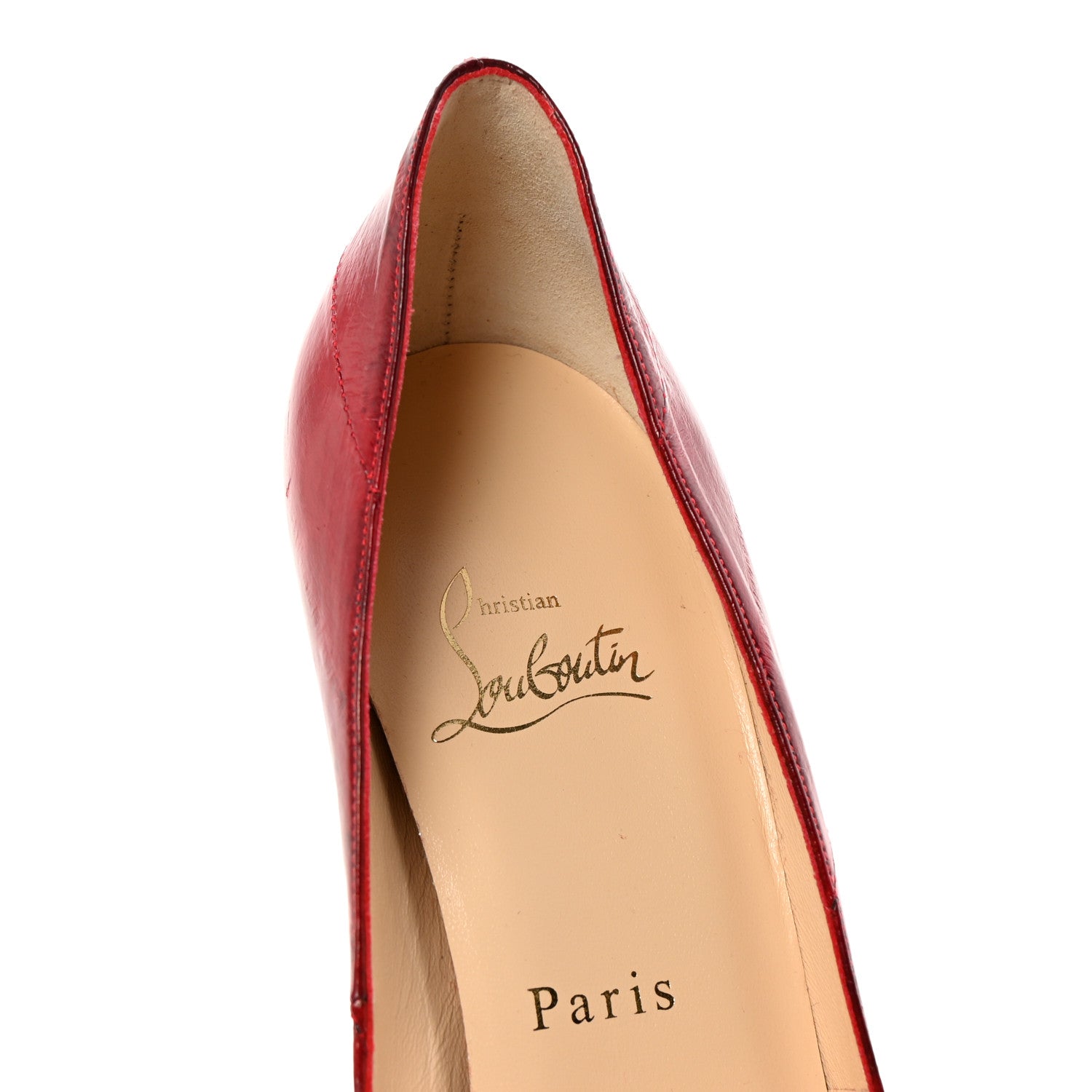 Christian Louboutin Eel New Very Prive 120 Pumps 37.5 Red 8 of 9