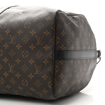 Louis Vuitton Monogram Macassar Keepall Bandouliere 55 10 of 11
