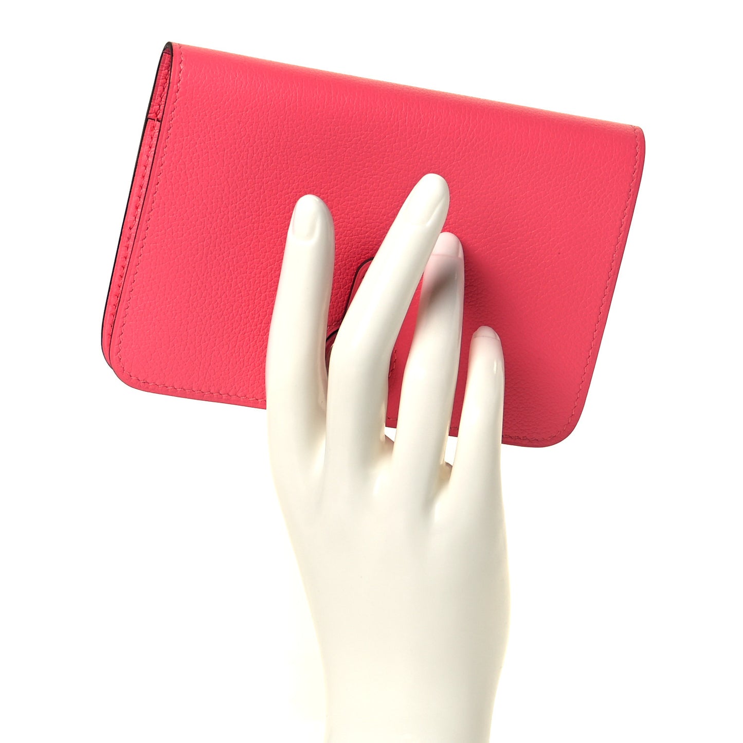 Togo Dogon Compact Wallet Rose Lipstick