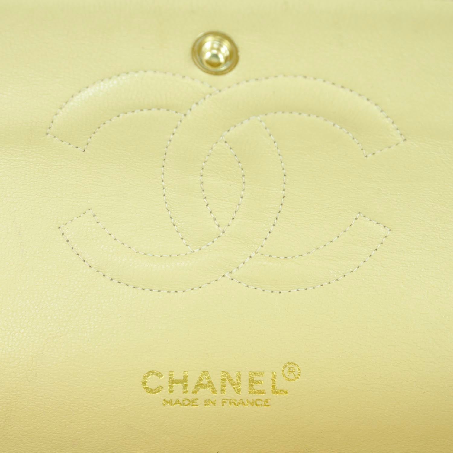Chanel Caviar Quilted Medium Double Flap Beige 11 of 12