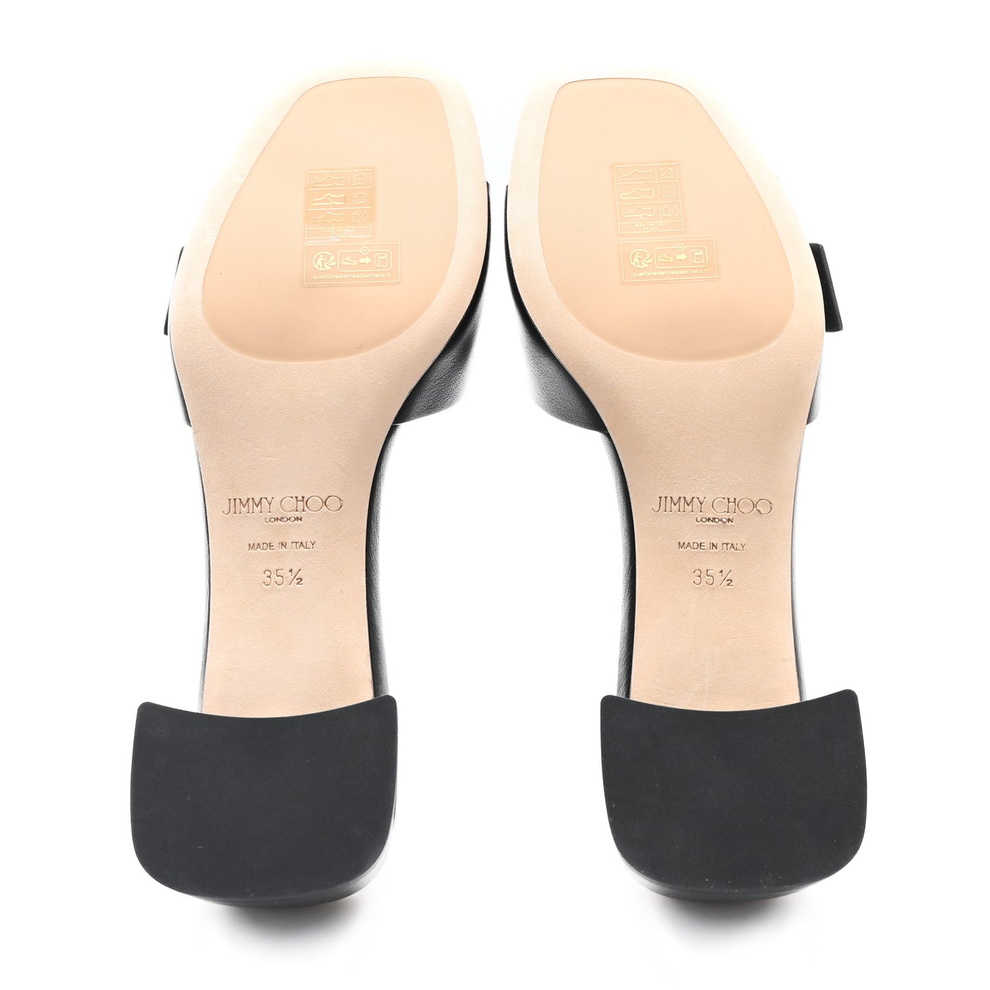 Smooth Calfskin Hawke 35.5 Mule Sandals 35.5 Black