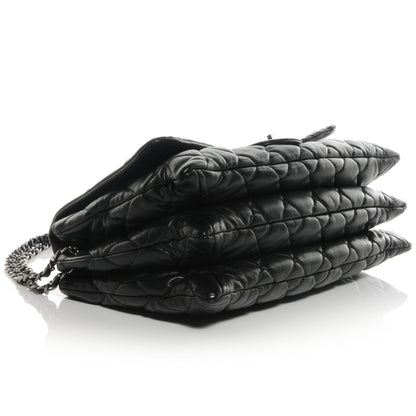 Chanel Lambskin Quilted Maxi 3 Flap Black 4 of 7