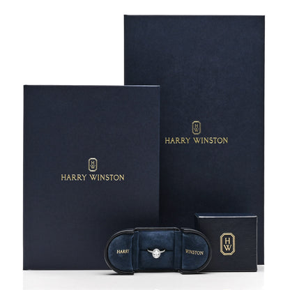 Harry Winston Platinum Diamond 1.02ct The One Oval Shaped Micropave Engagement Ring 48 4.5 7 of 7