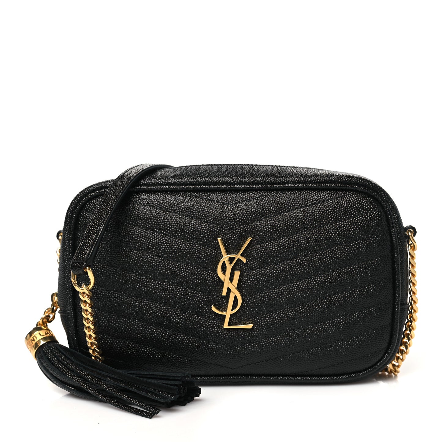 Grain De Poudre Matelasse Monogram Mini Lou Camera Bag Black