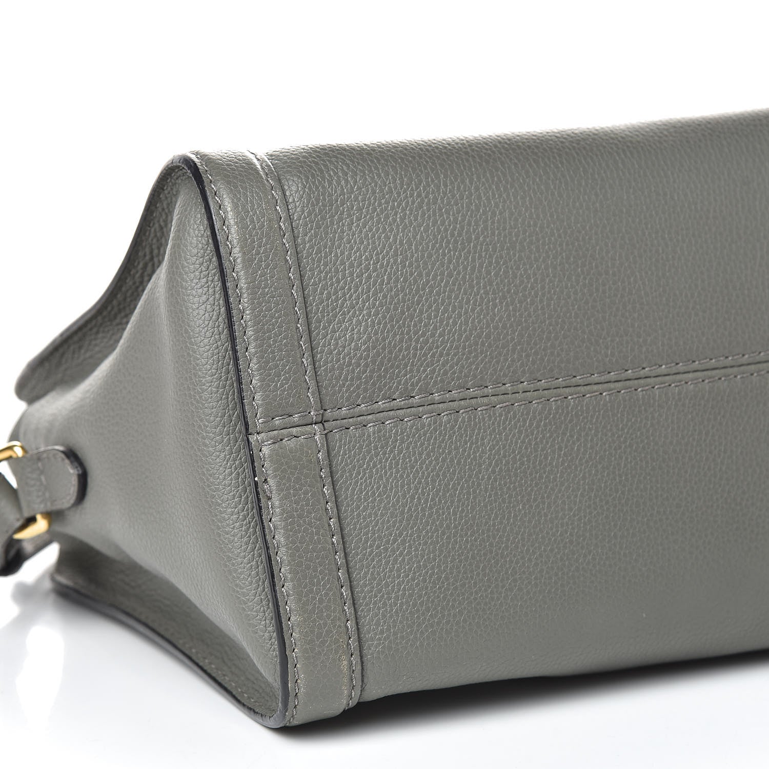Alexander McQueen Pebbled Calfskin Small Skull Padlock Zip Around Tote Dark Grey 12 of 17