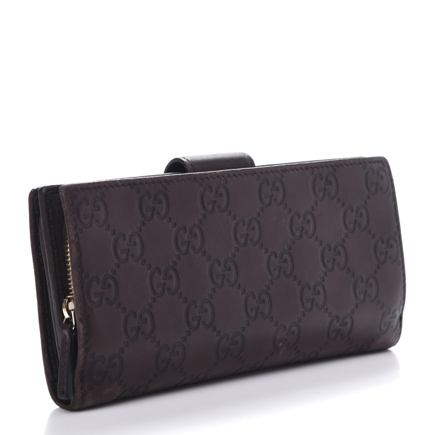 Gucci Guccissima Abbey Continental Wallet Chocolate 3 of 12