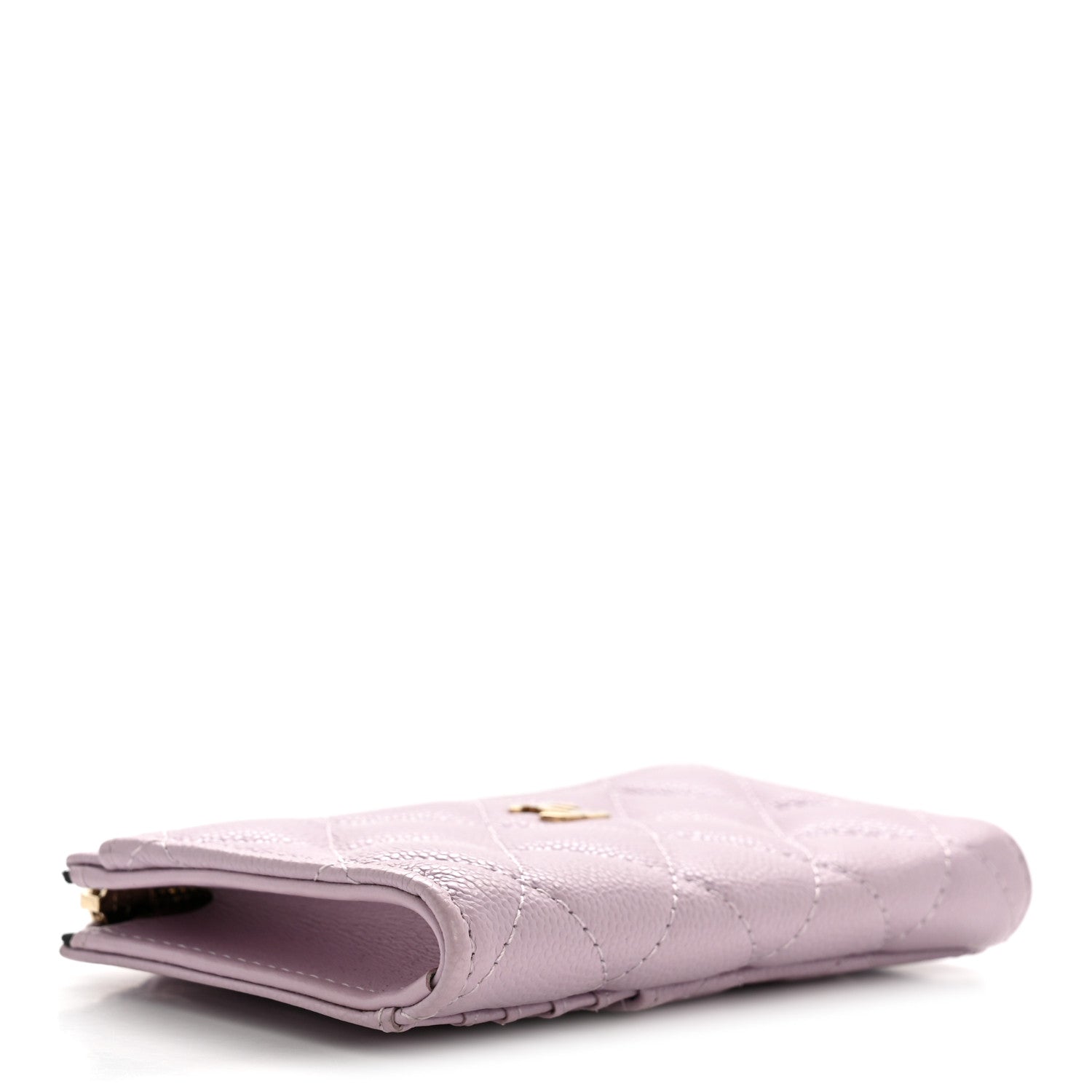 Chanel Caviar Quilted CC Zip Around Card Holder Light Purple 4 of 10