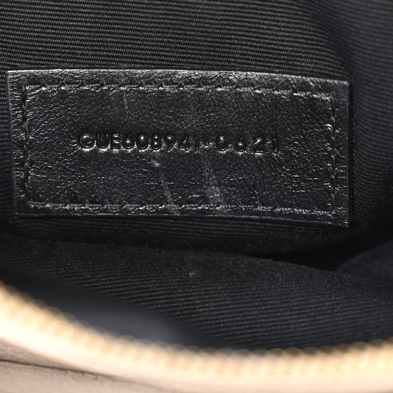 Saint Laurent Grained Lambskin Quilted Mini Becky Double Zip Bag Vintage White 7 of 11
