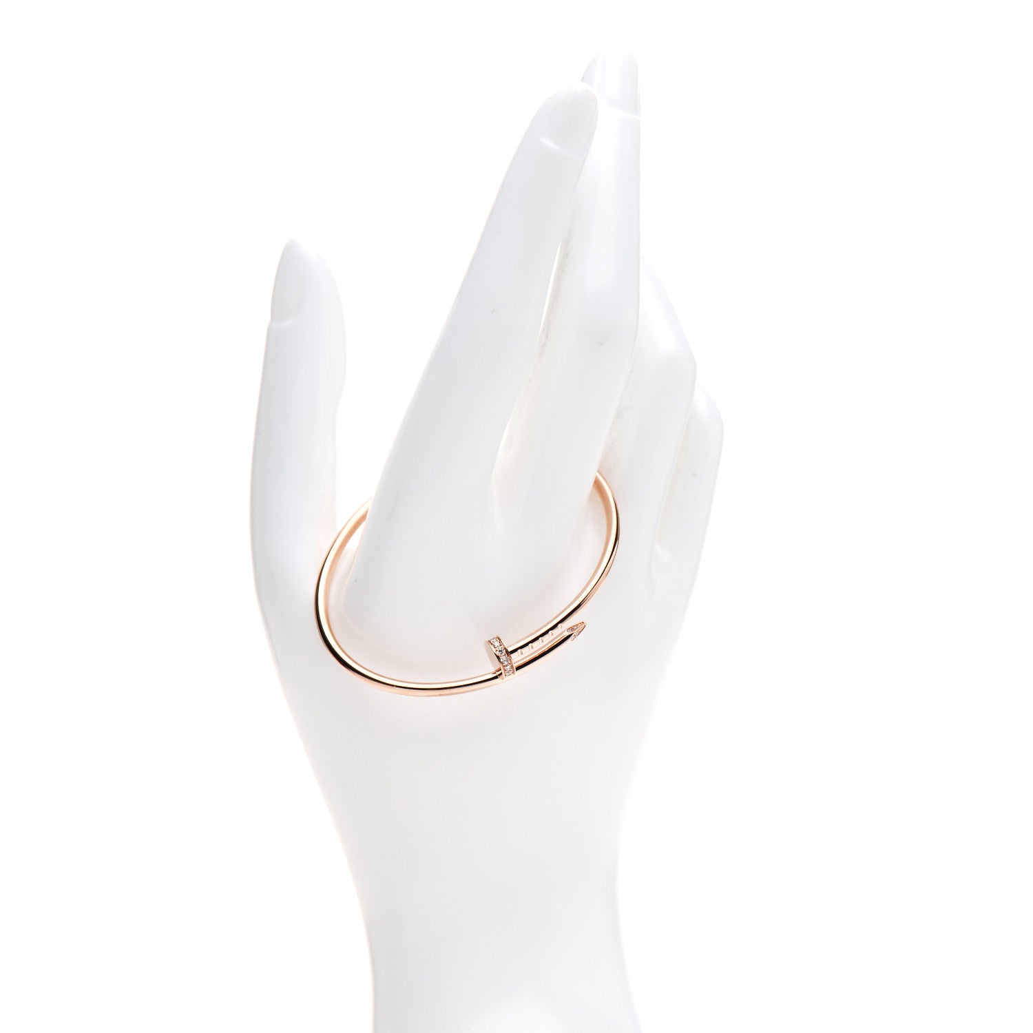 Cartier 18K Pink Gold Diamond Small Juste Un Clou Bracelet 15 2 of 6