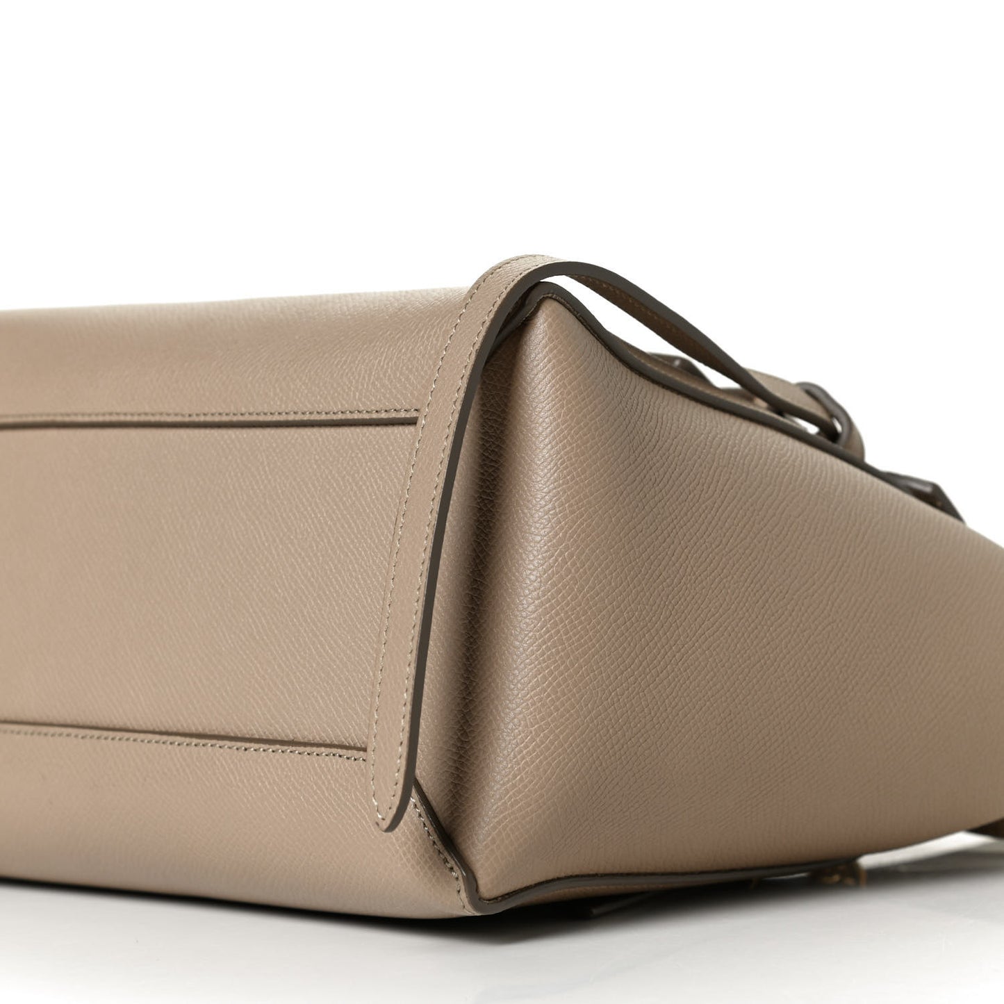 Grained Calfskin Micro Belt Bag Light Taupe