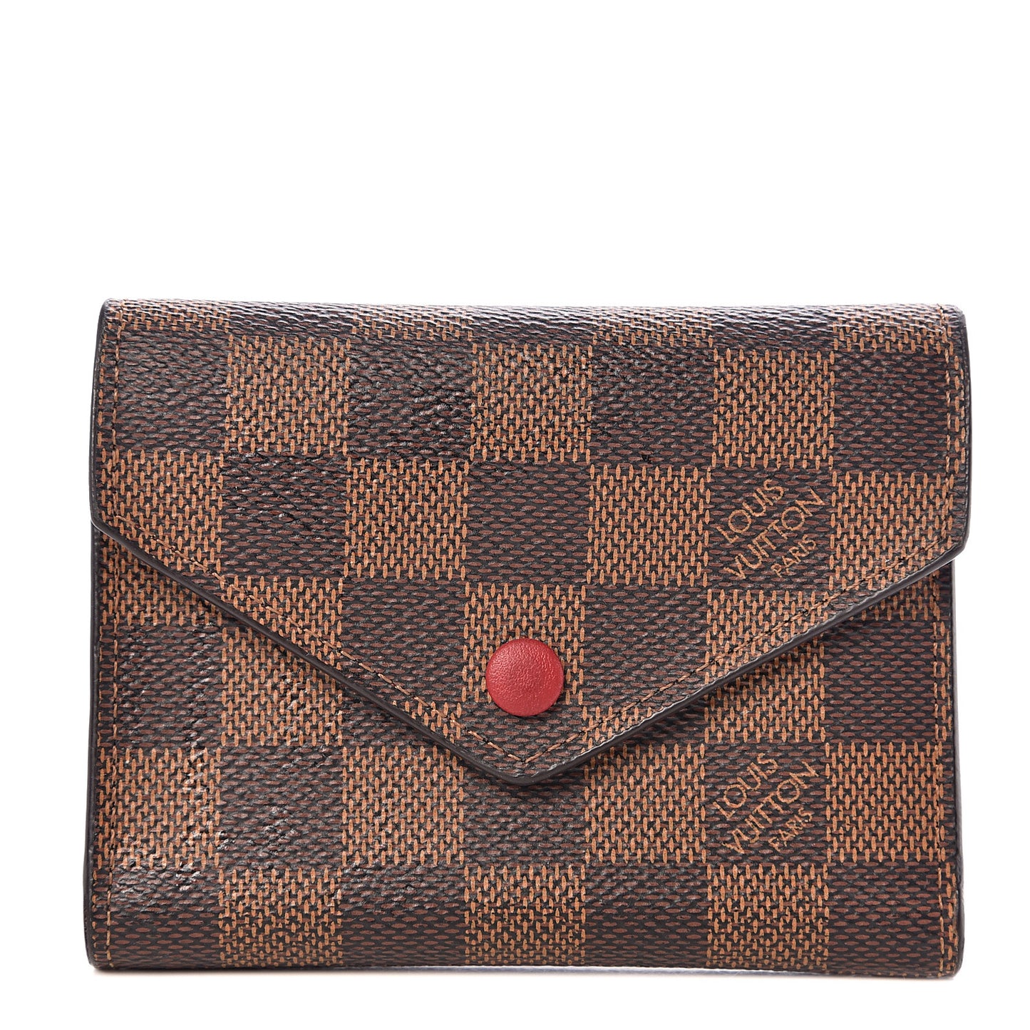 Damier Ebene Victorine Wallet Red