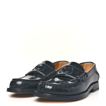 Gucci Millennial Ribot Cut Out Interlocking G Loafers 35.5 Black 4 of 10