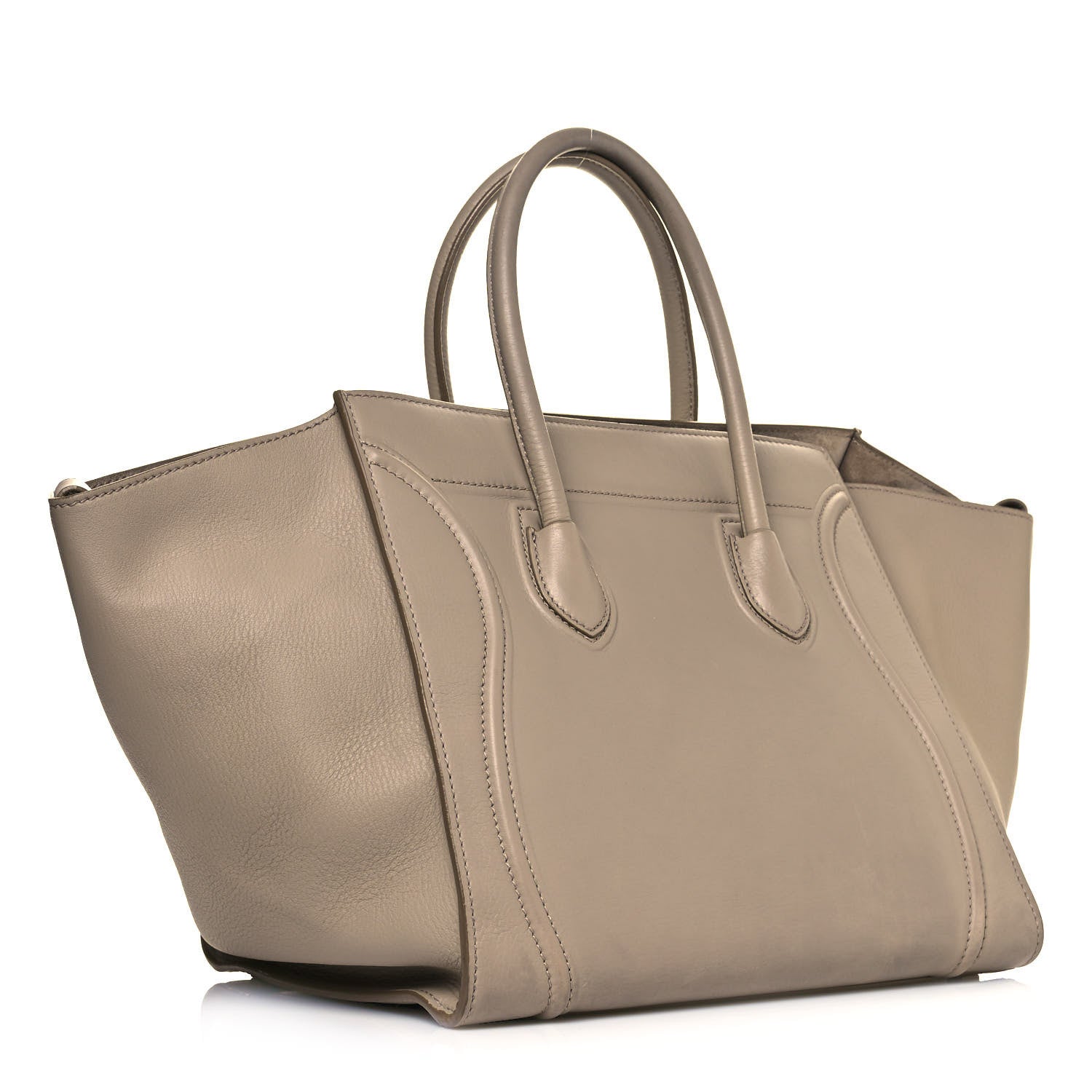 Celine Supple Calfskin Medium Phantom Luggage Beige 3 of 11